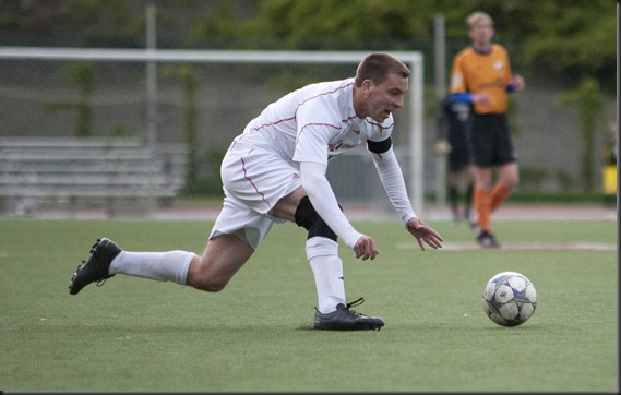 UC Men's Soccer vs the Dayton Dutch Lions at Gettler Stadium on 4/10/12.  Photo by Phil Didion.